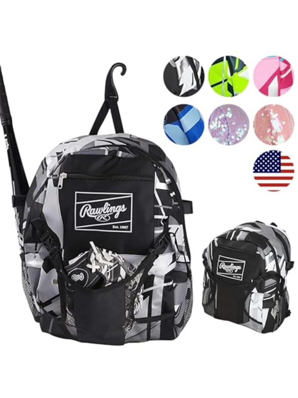 Backpack Equipment Bag | T-Ball & Youth Baseball / Softball | Black